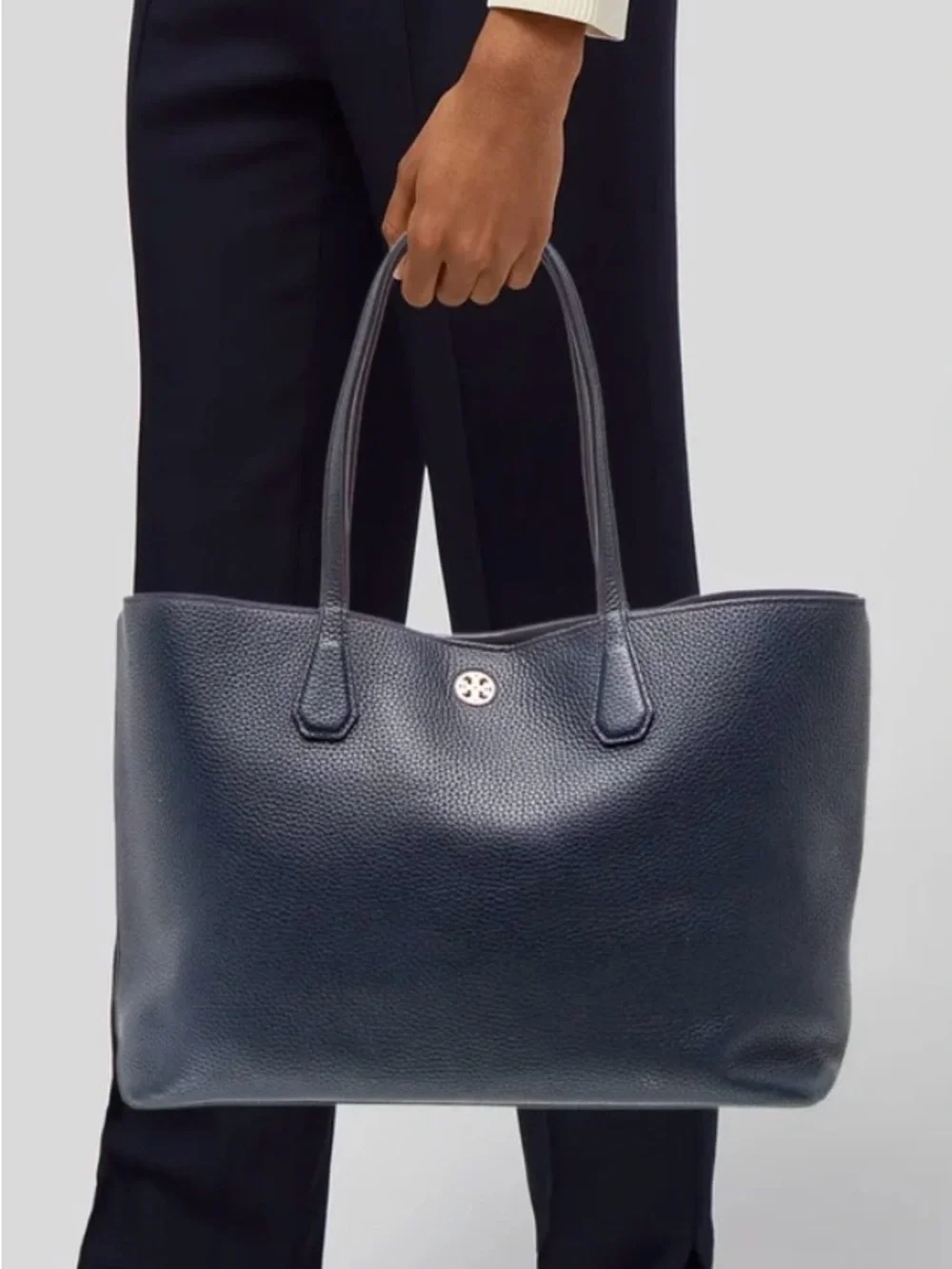Tory Burch Black Perry Leather Tote Bag